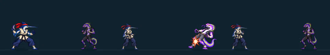 Three frames of VLYMSKERP, from the game's move list